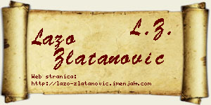 Lazo Zlatanović vizit kartica
